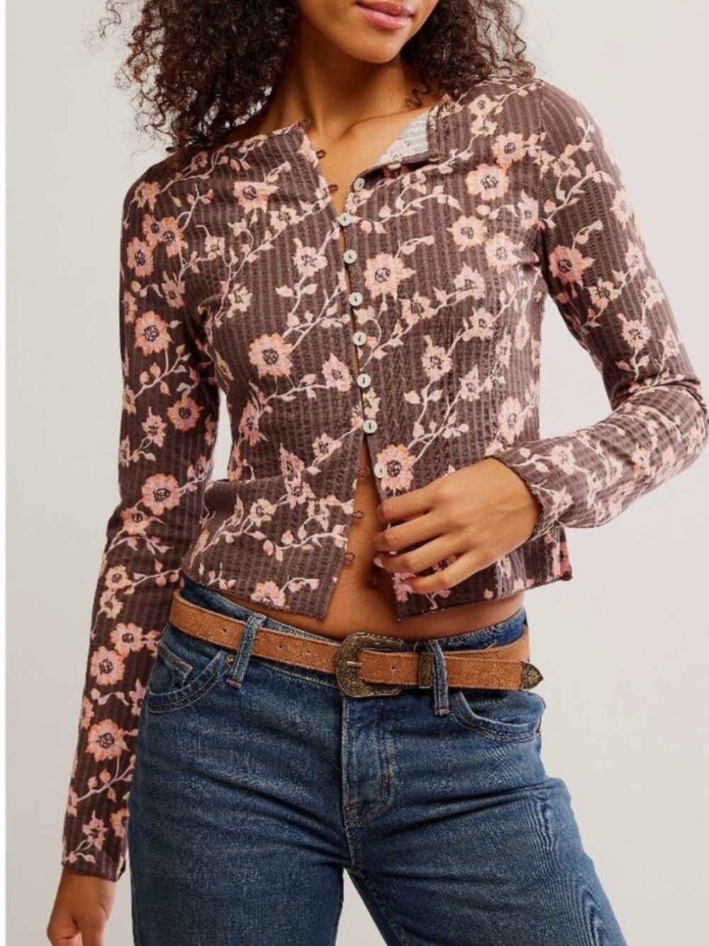 Free people Tilly Printed Waffle Knit size S NWOT